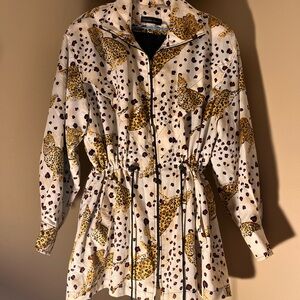 Vintage Leopard Print Bomber Jacket from the 80s